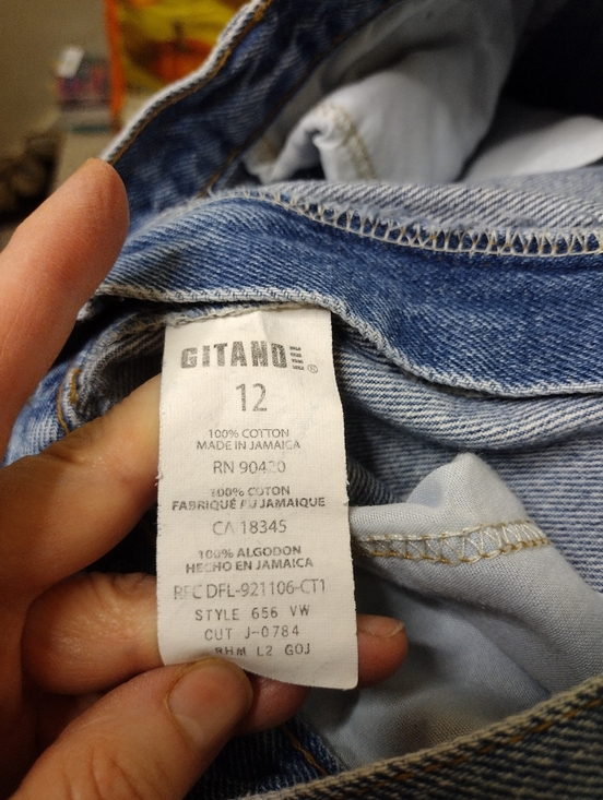 Vintage 1980-90's Gitano 100% Cotton High Waisted, Split Side Mom Shorts - Picture 6 of 8